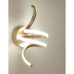 Arandela Led Dourada Para Quarto Sala Escada Corredor Lavabo Espelho Painel Cabeceira De Cama - 2
