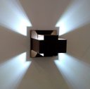 Ver imagem 2 de kit Arandela Ekis Quarto Sala Escada Corredor Lavabo Living Hall Entrada - Marrom - Luz Amarelada 30