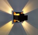 Ver imagem 3 de kit Arandela Ekis Quarto Sala Escada Corredor Lavabo Living Hall Entrada - Marrom - Luz Amarelada 30