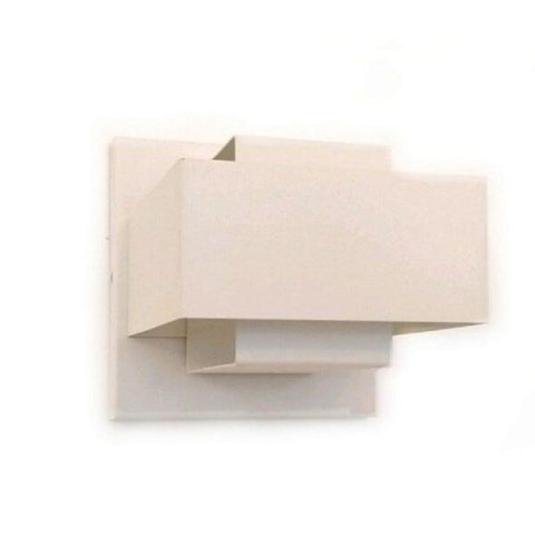 kit Arandela Ekis Quarto Sala Escada Corredor Lavabo Living Hall Entrada - Branco Fosco - Luz Amarel