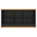 Ver imagem 5 de Buffet para Sala 3 Portas com Prateleiras em MDP MDF 135 cm Berlin - Preto/Naturale