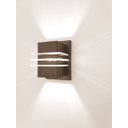 Ver imagem 3 de Kit Arandela 2 Fachos Efeito C Led Hall Entrada Fachada Sacada Escada Corredor Muro Jardim - Marrom 