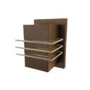 Ver imagem 1 de Kit Arandela 2 Fachos Efeito C Led Hall Entrada Fachada Sacada Escada Corredor Muro Jardim - Marrom 