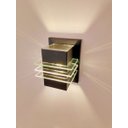 Ver imagem 2 de Kit Arandela 2 Fachos Efeito C Led Hall Entrada Fachada Sacada Escada Corredor Muro Jardim - Marrom 