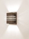 Ver imagem 3 de Kit Arandela 2 Fachos Efeito C Led Hall Entrada Fachada Sacada Escada Corredor Muro Jardim - Marrom 