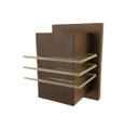 Ver imagem 1 de Kit Arandela 2 Fachos Efeito C Led Hall Entrada Fachada Sacada Escada Corredor Muro Jardim - Marrom 