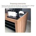 Ver mais imagens de Escrivaninha Mesa Escritório em L Executiva 136,5cm Tamburato Marrom/Nogal/Preto Artany