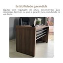 Ver imagem 6 de Escrivaninha Mesa Escritório em L Executiva 136,5cm Tamburato Marrom/Nogal/Preto Artany