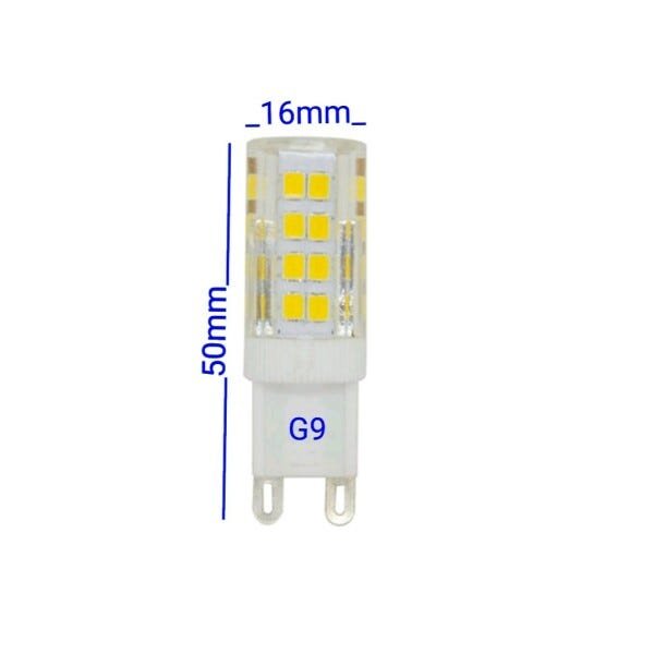 Kit Lâmpadas de LED G9 4,5W Lustres Luminárias Arandelas Spots Plafons - 2 - Luz Amarelada 3000K 127 - 3