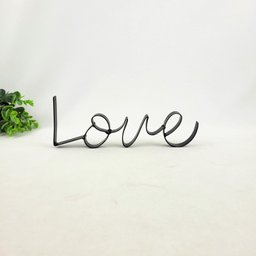Enfeite Love Preto Letreiro Decorativo 8x23x1cm Metal - 2