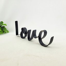 Enfeite Love Preto Letreiro Decorativo 8x23x1cm Metal - 5