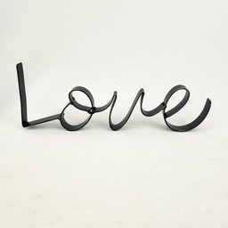 Enfeite Love Preto Letreiro Decorativo 8x23x1cm Metal - 4