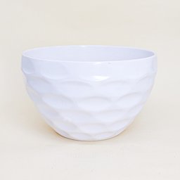 Vaso de Melamina Redondo com Relevo:20cm Diâmetro x 13cm Altura - 1