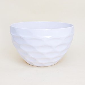 Vaso de Melamina Redondo com Relevo:20cm Diâmetro x 13cm Altura