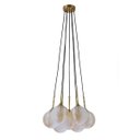 Ver imagem 1 de Lustre Pendente Jabuticaba Moderno 7 Vidros Mesa De Jantar Área Gourmet Sala Vão de Escada