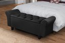 Ver imagem 2 de Recamier Baú para Cama Casal 1,30m Lara Premium Estilo Decorativo Closet Estofado Cor Preto