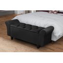 Ver imagem 2 de Recamier Baú para Cama Casal 1,30m Lara Premium Estilo Decorativo Closet Estofado Cor Preto