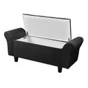 Ver imagem 4 de Recamier Baú para Cama Casal 1,30m Lara Premium Estilo Decorativo Closet Estofado Cor Preto