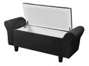 Ver imagem 4 de Recamier Baú para Cama Casal 1,30m Lara Premium Estilo Decorativo Closet Estofado Cor Preto