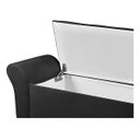 Ver imagem 5 de Recamier Baú para Cama Casal 1,30m Lara Premium Estilo Decorativo Closet Estofado Cor Preto