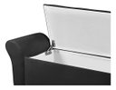 Ver imagem 5 de Recamier Baú para Cama Casal 1,30m Lara Premium Estilo Decorativo Closet Estofado Cor Preto