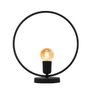 Abajur Lira Redondo 1xe27 Sala Quarto Mesa de Cabeceira Cabeceira de Cama - Preto Fosco - 1