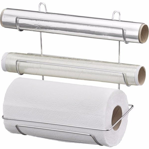 Porta Rolos Triplo Papel Aluminio Toalha Filme Organizador - 4