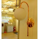 Ver imagem 3 de Arandela Jabuticaba Dourada Para Hall de Entrada Sala Cabeceira de Cama