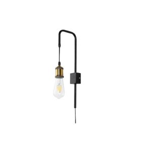Arandela Industrial Moderna Com Chave Para Quarto Painel Cabeceira Cama