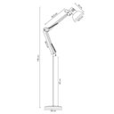 Ver imagem 3 de Luminária Coluna De Piso Articulável Roma Para Sala Escritório Mesa G20 - Branco Fosco