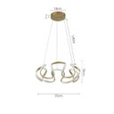 Ver imagem 2 de Pendente LED Moderno Dourado para Mesa Sala de Jantar Quarto Área Gourmet