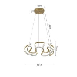 Pendente LED Moderno Dourado para Mesa Sala de Jantar Quarto Área Gourmet - 2 Pendente LED Moderno Dourado para Mesa Sala de Jantar Quarto Área Gourmet - 2
