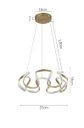 Ver imagem 2 de Pendente LED Moderno Dourado para Mesa Sala de Jantar Quarto Área Gourmet