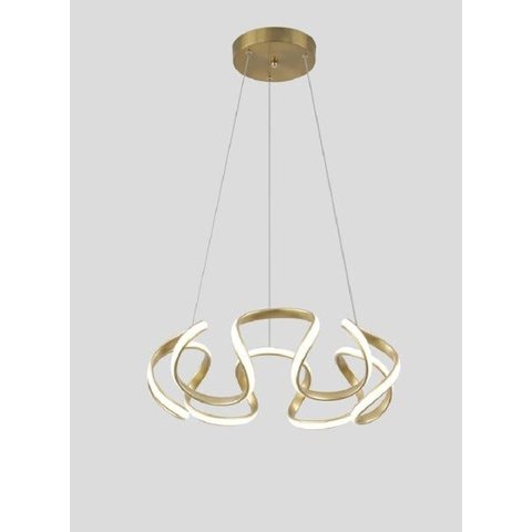 Pendente LED Moderno Dourado para Mesa Sala de Jantar Quarto Área Gourmet