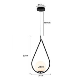 Lustre Pendente Moderno Jabuticaba Preto para Bancada Balcão Quarto Mesa de Cabeceira Cabeceira de Cama - 2