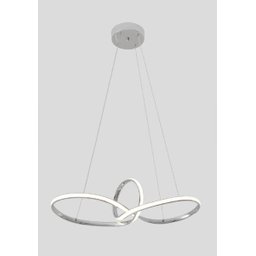 Pendente De Led Moderno 62cm Cromado Para Mesa Sala De Jantar Quarto Balcão Bancada Gourmet - 2
