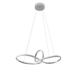 Pendente De Led Moderno 62cm Cromado Para Mesa Sala De Jantar Quarto Balcão Bancada Gourmet - 1