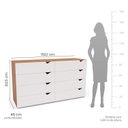 Ver imagem 2 de Cômoda Organizadora 150cm com 8 Gavetas 240820 Linha Porto Politorno