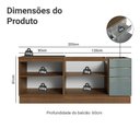 Ver imagem 7 de Armário de Cozinha Compacta 200 Cm Rustic/cinza Lux Madesa 06 Rustic/cinza