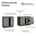 Ver mais imagens de Armário de Cozinha Compacta 200 Cm Rustic/cinza Lux Madesa 06 Rustic/cinza