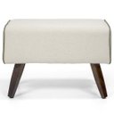 Ver imagem 2 de Puff Decorativo com Pés de Madeira Viseo D02 60cm Linho Bege B-172