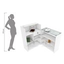 Ver imagem 3 de BALCAO CAIXA LOJA L M25.2020.B 100% MDF (COMERCIO, GERAL) MUNDI MOVEIS Branco