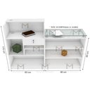 Ver imagem 4 de BALCAO CAIXA LOJA L M25.2020.B 100% MDF (COMERCIO, GERAL) MUNDI MOVEIS Branco