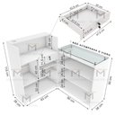 Ver imagem 5 de BALCAO CAIXA LOJA L M25.2020.B 100% MDF (COMERCIO, GERAL) MUNDI MOVEIS Branco