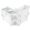 Ver imagem 2 de BALCAO CAIXA LOJA L M25.2020.B 100% MDF (COMERCIO, GERAL) MUNDI MOVEIS Branco