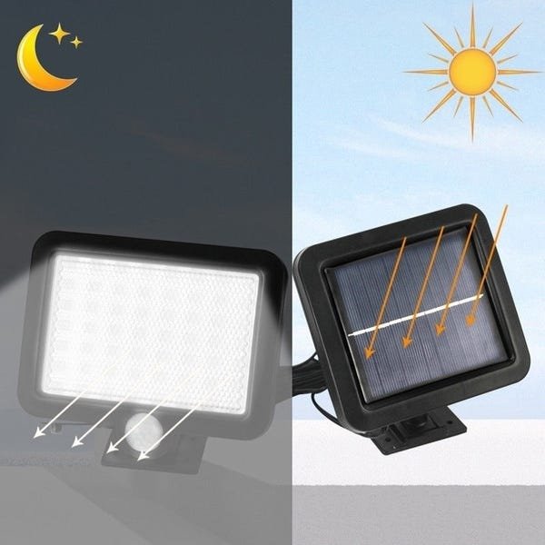 Refletor Solar - Sensor - 100w - Branco Frio - 4