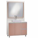 Ver imagem 2 de Gabinete e Espelheira 120cm Plena Premium Elite Branco/Salmão