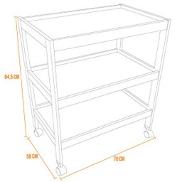 Carrinho de Churrasco Saint Churrasqueira W02 Madeira Maciça Imbuia - Lyam Decor - 5