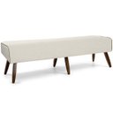 Ver imagem 1 de Recamier Decorativo com Pés de Madeira Viseo D02 160cm Linho Bege B-172 - Lyam Decor