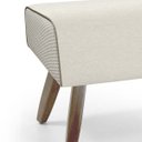 Ver imagem 3 de Recamier Decorativo com Pés de Madeira Viseo D02 120cm Linho Bege B-172 - Lyam Decor